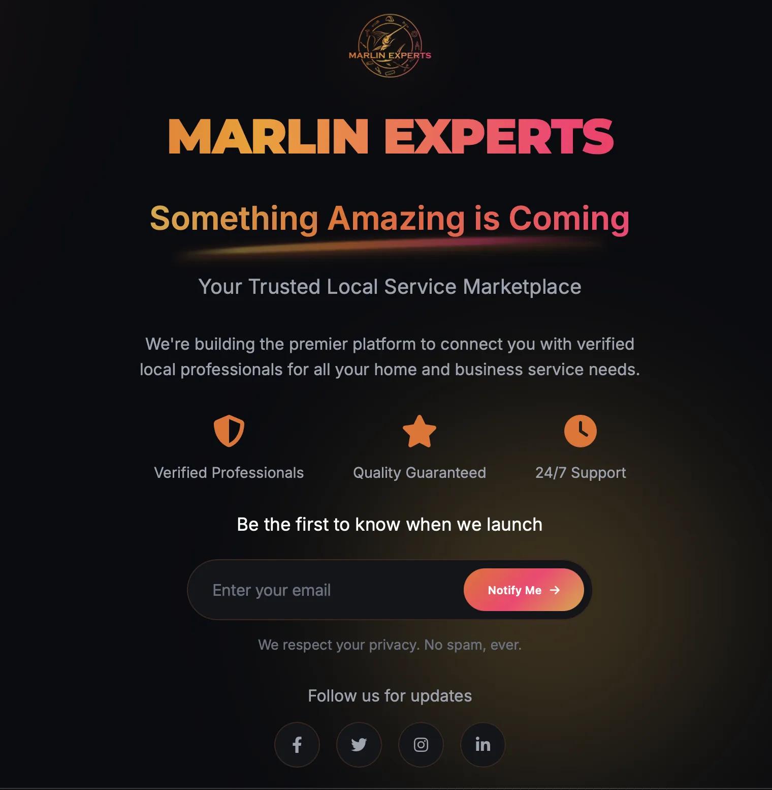 MarlinExperts website designed by MarlinSocial